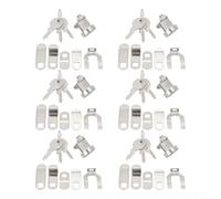 Lot de 6 verrous de boîte aux lettres avec trois clés identiques et cylindre de serrure, parfaits pour sécuriser le courrier et les armoires