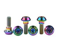 Lot de 6 vis à disque de frein en titane M6 x 20 mm pour Suzuki GSXR Yamaha R1 R6 YZF (Coloré)