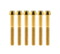 Lot de 6 vis à tête Conique M5, Accessoires de vélo, Titane, M5 x 50 mm