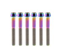 Lot de 6 vis à tête Conique M5, Accessoires de vélo, Titane, M5 x 50 mm