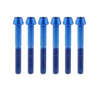 Lot de 6 vis à tête Conique M5, Accessoires de vélo, Titane, M5 x 50 mm