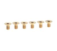 Lot de 6 vis à tête fraisée hexagonale en titane M6 x 10 mm Doré