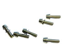 Lot de 6 vis coniques en titane M5 x 18 mm DIN 912 Argenté