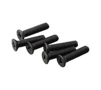 Lot de 6 vis de fixation à gauche M5 M6 22 mm en métal pour adaptateur de tige de mandrin UNF conçu pour des connexions mécaniques sécurisées (M5 x 22 mm)