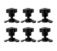 Lot de 6 vis de poignée en étoile M8 pour montage sur rail de bateau - Rails d'arrimage en aluminium de 20 à 45 mm - pour kayak, canoë, camping-car (M8 × 40 mm)
