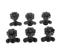 Lot de 6 vis de poignée en étoile M8 pour rail de bateau, boulon d'arrimage avec poignée à outils pour kayak, canoë et sécurité de cargaison de camping-car, longueur 20 mm à 45 mm (M8 × 45 mm)