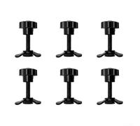 Lot de 6 vis de poignée en étoile pour rail de bateau M8 x 20-45 mm, pour rails d'arrimage des compagnies aériennes et compatibilité des rails en aluminium dans les plates-bandes de camions