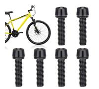 Lot de 6 vis de potence de vélo - Vis en acier inoxydable de 0,91 pouce - Vis de potence de vélo - Accessoires de vélo pour porte-bouteille d'eau et autres composants de vélo pour une conduite sûre et