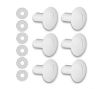 Lot de 6 vis de roue en plastique C55 C-55 - Kit de remplacement compatibles avec Polaris 180, Polaris 280, Polaris 380 - Blanc
