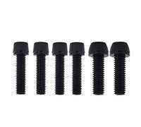 Lot de 6 vis pour vélo de route avec revêtement titane M5 x 20 mm M6 x 20 mm (noir)