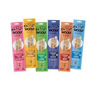 Lot de 6 x 85 g - Boîte variée de snacks naturels pour chiens - Dog Treats haute digestibilité - Sans cuir brut sans céréales - Collagène pour chiens articulations - Omega 3 peau et muscles