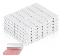 Lot de 60 aimants en néodyme extra puissants - 10 x 4 x 2 mm - Rectangulaires - Plats - Petits aimants pour réfrigérateur, photos, cartes, cartes postales, bureau