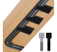 Lot de 60 attaches de câble auto-adhésives avec crochets et boucles, gestion des câbles sous le bureau, organiseur de cordons pour TV, PC, ordinateur portable, Ethernet, bureau, essentiels pour la