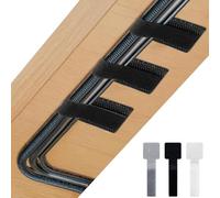 Lot de 60 attaches de câble auto-adhésives avec crochets et boucles, gestion des câbles sous le bureau, organiseur de cordons pour TV, PC, ordinateur portable, Ethernet, bureau, essentiels pour la