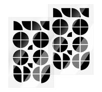 Lot de 60 autocollants avec emblème pour BMW - 8 tailles - Accessoires BMW pour voiture, moto, compatible avec jantes, volant, capot et autres accessoires - Noir