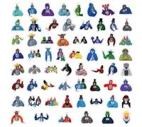 Lot de 60 autocollants de petits animaux - Décoration d'anniversaire - Motif gorille - Forte adhérence sans effort sur ordinateur portable, réfrigérateur, bagage, ordinateur, mon