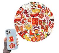 Lot de 60 autocollants décoratifs chinois amusants pour la maison, le Nouvel An lunaire