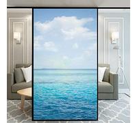 Lot de 60 autocollants décoratifs pour fenêtre - Non adhésif - Effet givré - Pour maison, bureau, mer, plage - 80 x 200 cm