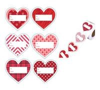 Lot de 60 autocollants en forme de cœur pour la Saint-Valentin, 5,1 x 5,8 cm, étiquettes d'emballage adhésives pour emballage de boîte, fournitures de mariage, fabrication de cartes