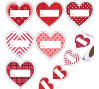 Lot de 60 autocollants en forme de cœur pour la Saint-Valentin, 5,1 x 5,8 cm, étiquettes d'emballage adhésives pour emballage de boîte, fournitures de mariage, autocollant d'expression d'amour