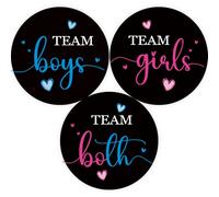 Lot de 60 autocollants « It's Twins » pour révéler le sexe des jumeaux, garçons et filles, autocollants roses et bleus pour jeux de vote pour jumeaux, fête prénatale