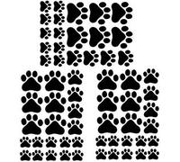 Lot de 60 autocollants muraux en vinyle amovibles en forme de pattes d'animaux, disponible en 3 tailles pour chambre à coucher, salon, bureau, salle de jeux, salle de classe