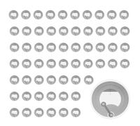 Lot de 60 autocollants NFC Tag programmables Ntag213 - 144 octets de mémoire NFC - Puce NFC - 25 mm - Pour tous les appareils compatibles NFC - Distance de détection : 10 cm