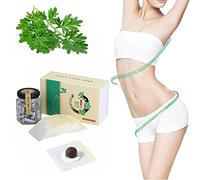 Lot de 60 autocollants pour nombril en forme d'armoise, remède antique, efficace et sain, amincissant, détoxifiant le ventre