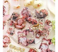 Lot de 60 Autocollants Vintage pour Scrapbooking - Accessoires Esthétiques pour Voiture, Tasse, Album Photo, Calendrier (Série Victorienne de Cour)