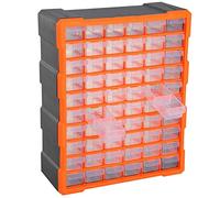 Lot de 60 bacs de rangement en plastique multi-usages - Organisez l'atelier et le garage, boîte à outils de bricolage pour vis, écrous, petites pièces - Organisateur de pièces durables pour