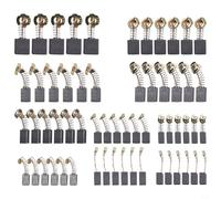 Lot de 60 balais de charbon de rechange pour moteurs électriques - 10 tailles différentes - Pour outils électriques, marteaux, perceuses, scies circulaires