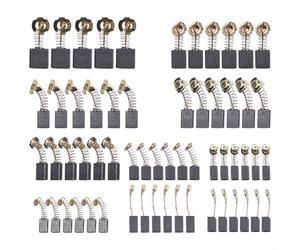 Lot de 60 balais de charbon de rechange pour moteurs électriques - 10 tailles différentes - Pour outils électriques, marteaux, perceuses, scies circulaires