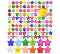 Lot de 60 Balles Anti-Stress en Forme D'étoile Amusante pour Enfant et Adultes, PU Souple Boules Sensorielles Squeeze Boules, Balle Reeducation Main, Jouets pour Soulager L'anxiété et Le Stress-5.5CM
