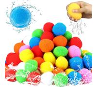 Lot de 60 balles éponges colorées à immersion rapide, jeu d' en plein air, réutilisables, douces et sûres, version améliorée 2026 pour , adultes