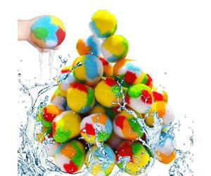 Lot de 60 ballons de piscine absorbants - Kit d'éclaboussures d'été pour l'extérieur, la natation sur la pelouse, les idées de jeu pour l'arrière-cour, les vacances, le jardin - Doux