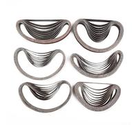Lot de 60 bandes abrasives en oxyde d'aluminium, 13 x 457 mm, bandes de papier abrasif pour ponceuse à bande et meuleuse