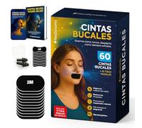 Lot de 60 bandes buccales pour dormir avec 10 lanières nasales + bouchons d'oreilles + E-Book | Bouches pour dormir