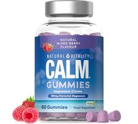 Lot de 60 bonbons gélifiés au citrate de magnésium élémentaire, 1600 mg, 180 mg de magnésium élémentaire, haute résistance pour homme et femme, végétalien, saveur naturelle mélangée de baies Natural