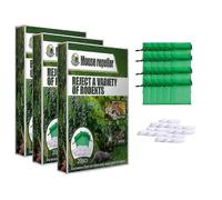 Lot de 60 boules repulsives naturelles a la menthe poivree pour souris, huile de menthe poivree naturelle, repulsif pour souris et rats, avec sac. Lucky_B