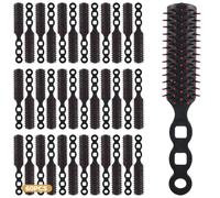 Lot de 60 brosses à cheveux, anti-enchevêtrement, peignes de massage antistatiques, peignes à cheveux jetables en plastique pour cheveux bouclés secs et humides pour sans-abri, hôtel, maison de soins