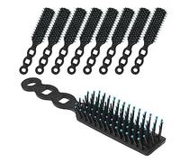 Lot de 60 brosses à cheveux en vrac pour les sans-abri, brosse à cheveux en vrac à poils doux pour cheveux bouclés et ondulés, séchage par soufflage, démêlage adapté pour abri, hôtel (noir)