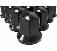 Lot de 60 Cache-écrous de Roue Noirs en Plastique ABS pour Camion, remorque, Bus, Caravane, Protection des écrous de Roue - 60 pièces x 32 mm