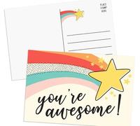Lot de 60 cartes d'affirmation positive - Notes d'encouragement de 10,2 x 15,2 cm avec messages de gentillesse pour enfants et adultes