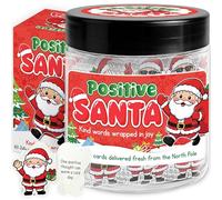 Lot de 60 cartes de Père Noël positives en pot, cadeaux de Père Noël pour amis, adolescents et collègues, cadeaux tendance pour adolescentes, cadeaux de Noël pour collègues, cadeau éléphant blanc