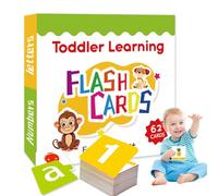 Lot de 60 cartes didactiques pour petits , jouets d'apprentissage de l'alphabet - Lettres, couleurs, formes et chiffres Cartes Flash de mots