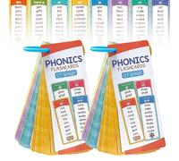 Lot de 60 cartes flash phoniques - Jeux de mots à vue - Explorez 117 groupes sonores et plus de 900 mots rimés, mélanges haute fréquence, digraphes préscolaires - Règles d'orthographe naturelles pour
