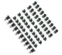 Lot de 60 clips de fixation réglables pour treillis de 11 mm pour construire des cages solides pour tomates, pois, haricots et vignes grimpantes dans le jardin extérieur Vert Noir