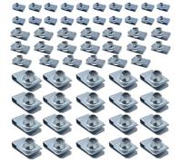 Lot de 60 clips en U en acier inoxydable 304 M6 M8 M10, fixations rapides pour tôle, agrafes à ressort filetées, kit de fixation pour panneaux, métal et assemblage multi-usage