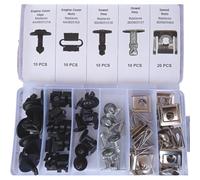 Lot de 60 clips pour couvercle de moteur compatibles avec VW, Audi, Skoda et Seat | Comprend des clips, écrous et goupilles de montage Remplacement des références d'origine