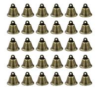 Lot de 60 clochettes vintage en bronze antique, 38 mm, mini cloches à suspendre, clochettes vintage en bronze, cloches de Noël en bronze, petites cloches artisanales